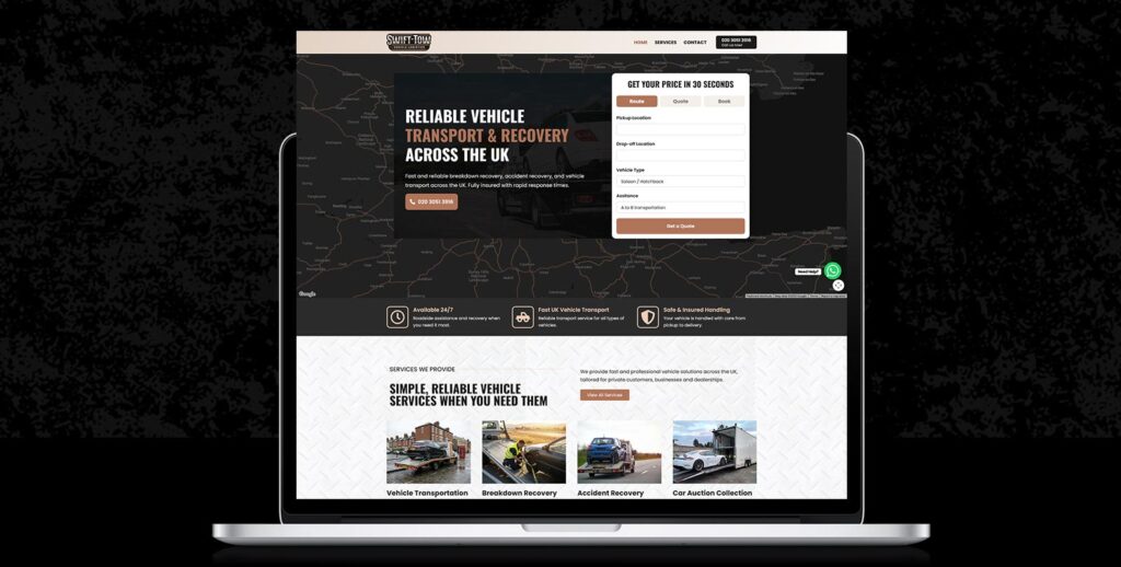 Website development proposal for Swift Tow